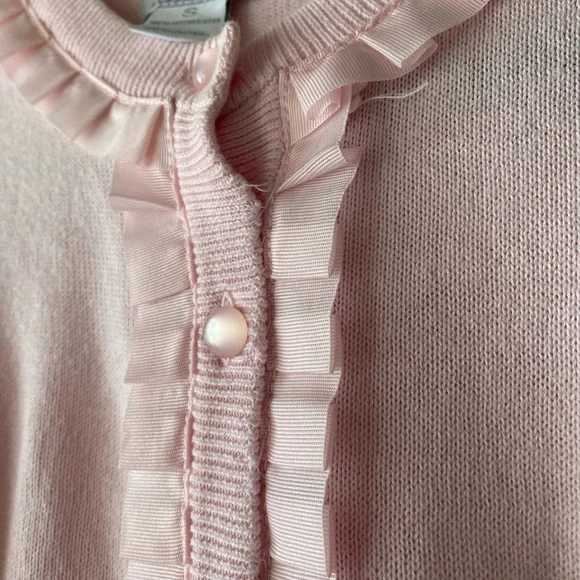Alfred  Sung  Light Pink Ruffled Cardigan - Picture 5 of 5